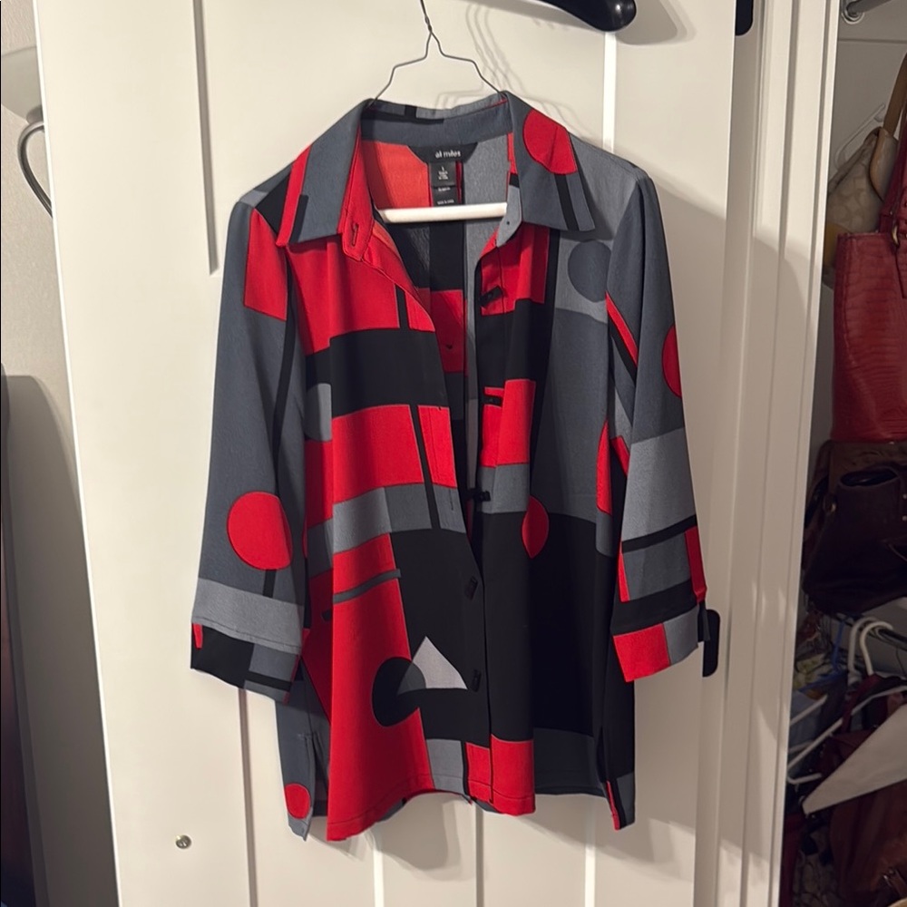 Ali miles Red, Gray, Black Women's Top